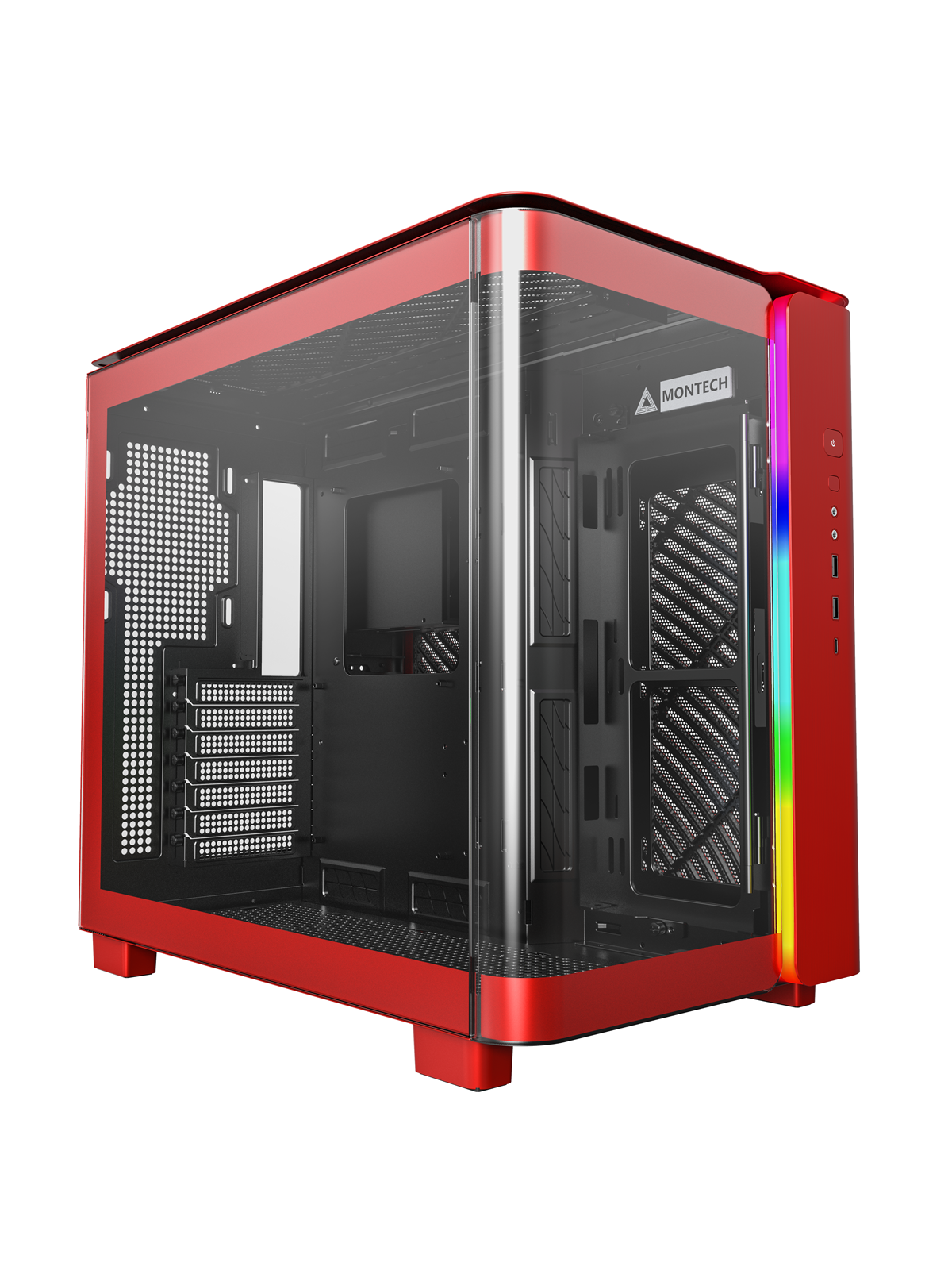 Montech King 95 - Red - Gehäuse - Miditower - Rot