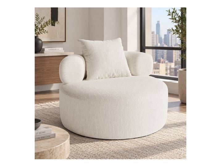 Celya Sitzsack Runder Lazy-Loungesessel, mit 1 Kissen, hochdichte Schaumstofffüllung (Indoor-Einzel-Sofasessel, Einzel-Gaming-Sofasessel)