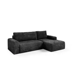 ECKSOFA Romeo 3 Sitzplätze Schwarz