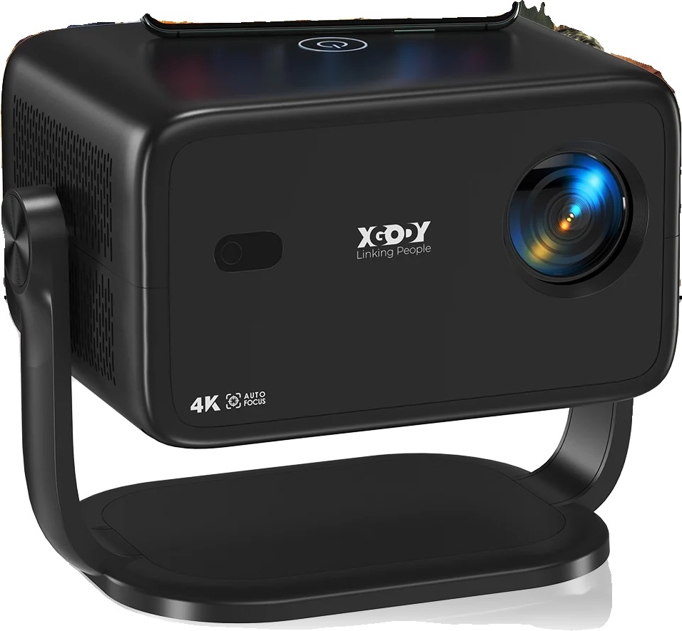 Projektor, 18000 Lumen, 1080P Auflösung, WiFi 6 Konnektivität, schwarz