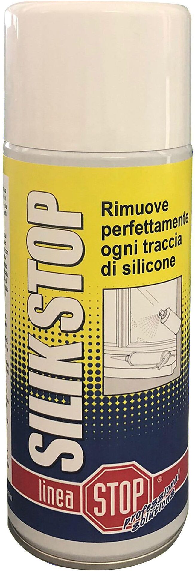Linea_stop RIMUOVI SILICONE SILIK STOP DIXI 400 ml PROFESSIONALE RIMUOVE OGNI TRACCIA DI SILICONE