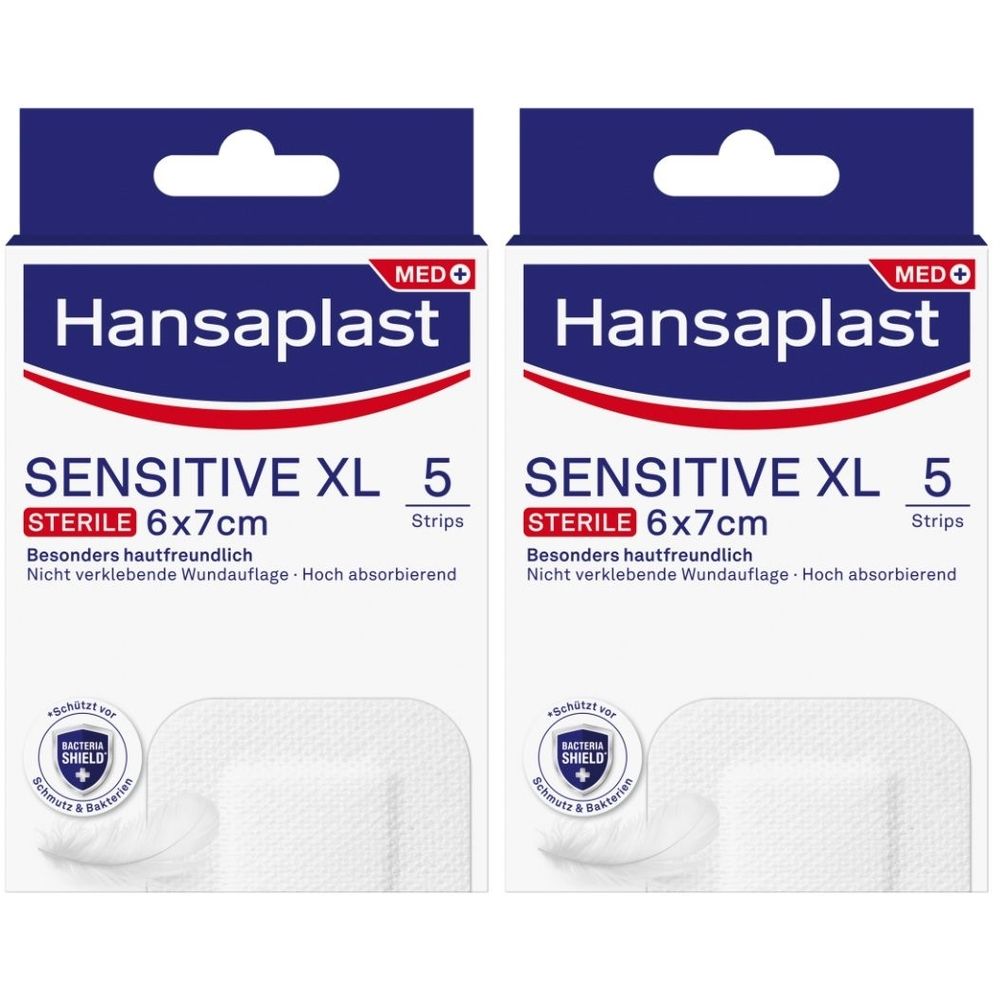 Hansaplast Sensitive Wundverband steril 6x7 cm 2x 2x5 St Pflaster