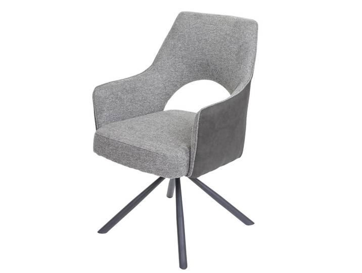 Jamb Esszimmerstuhl K3 Grau, Textil, 57x89x52 cm, Esszimmer, Stuhl