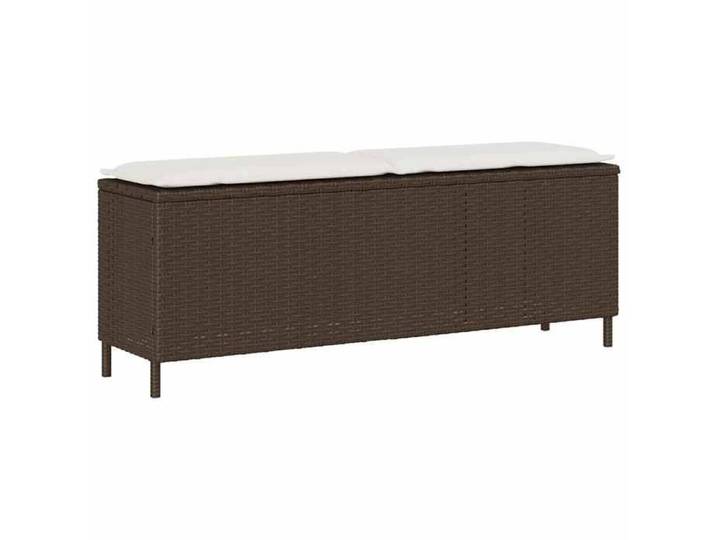 Banc de jardin avec coussin marron 110x30x40 5cm résine tressée banc d'extérieur banc de patio siège de jardin 4104155