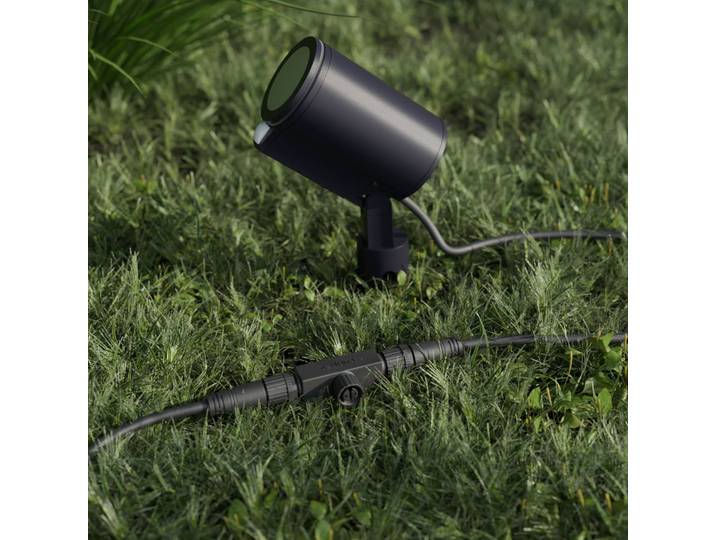 STEINEL LED-Spot Garden C, anthrazit, Erdspieß, IP65, RGBWW dimmbar, schwarz, Aluminium, Modern