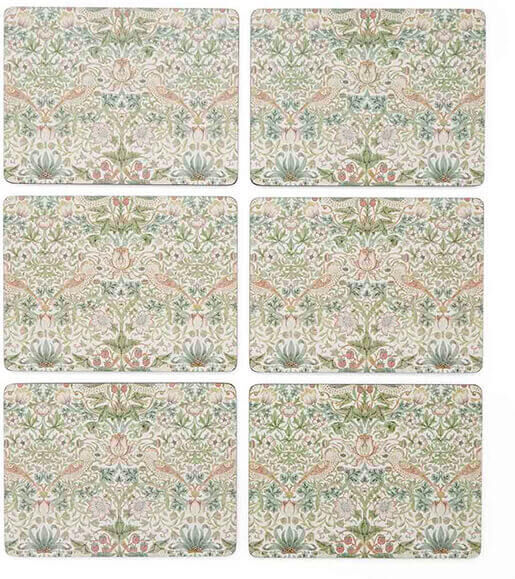 Morris & Co Strawberry Thief Set of 6 Placemats