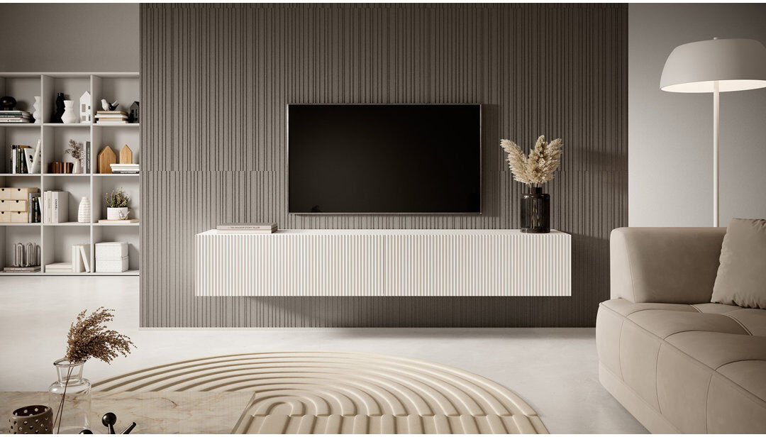Selsey Living Veldio TV Stand for TVs up to 75" White 75"