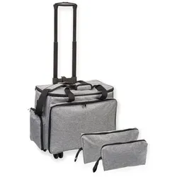 buttinette Nähmaschinen-Trolley, grau, Größe: 44 x 22 x 35 cm