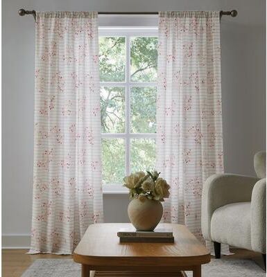 Cottage Classics Emma Floral Cotton Window Curtain