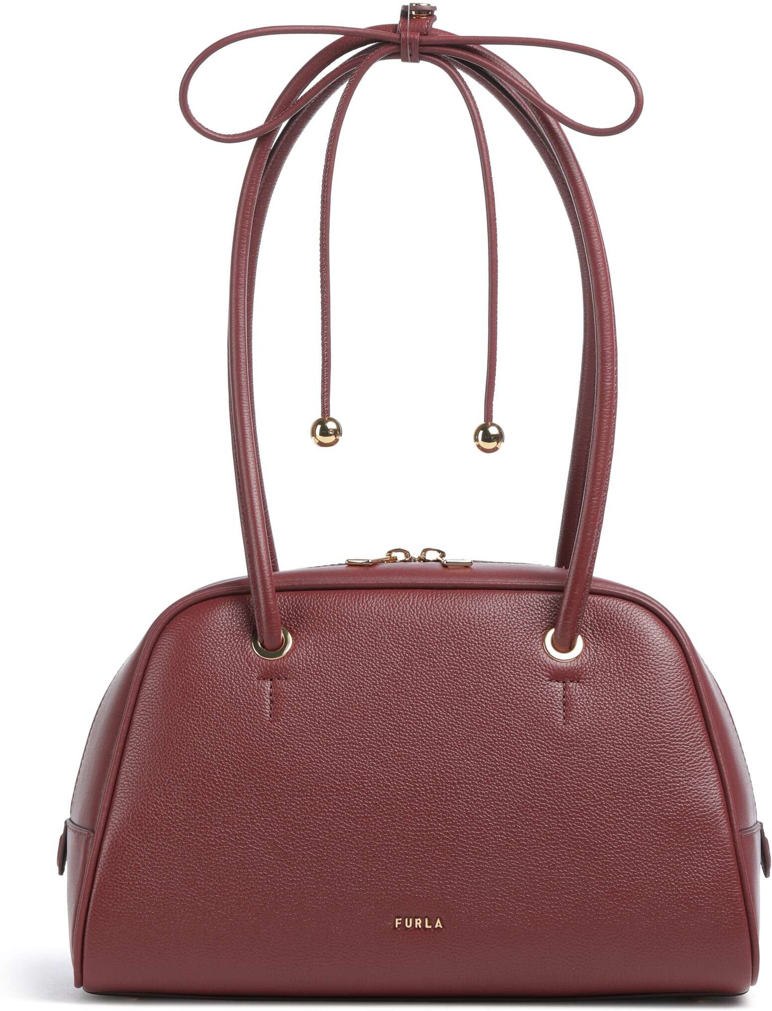 Furla Poppy M   Leer Schoudertas   rood