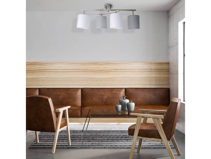 Näve Deckenlampe Tilde, dimmbar, alu / grau / zink, für Wohn- / Esszimmer, Metall, Deckenlampe