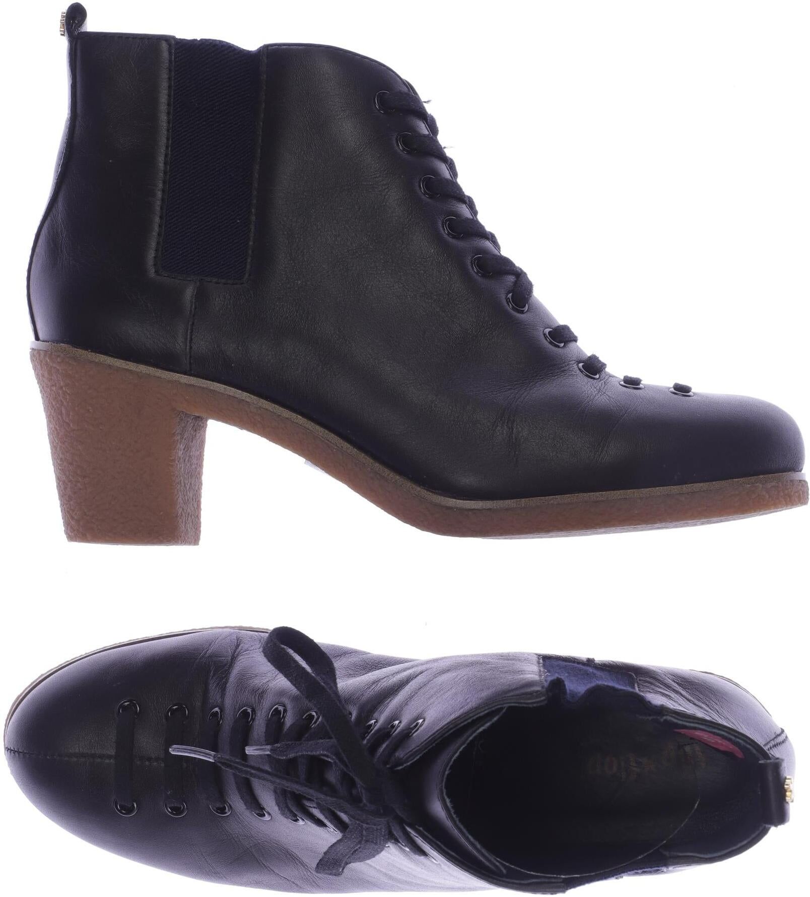 flip*flop Damen Stiefelette, Schwarz, Gr. EU 38, Leder - Second Hand