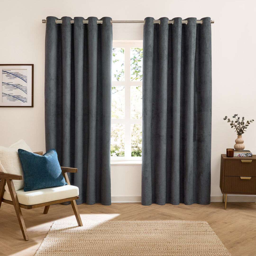 furn. Verso Blackout Curtain Panel Pair Blue 137" W x 168" L