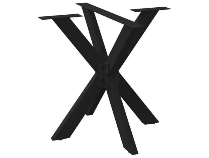 hliofuir Esstischbein Spinnenform Schwarz 85x85x73 cm Metall Tischgestell Stabiles Tischuntergestell aus Stahl für DIY Esstische im Esszimmer, verstellbare Füße zum Ausgleich unebener Böden.