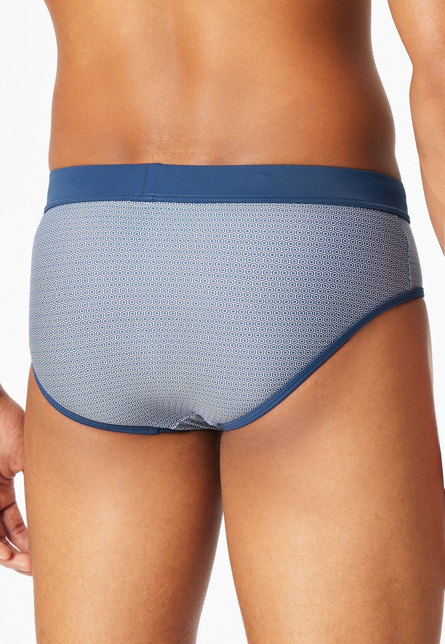 Badehose SCHIESSER "Ocean Swim", Herren, Gr. 8, N-Gr, 800, blau, Gewirkt, Obermaterial: 82% Polyamid, 18% Elasthan, Badehosen Badehose, kontrastfarbener Bund mit Kordel
