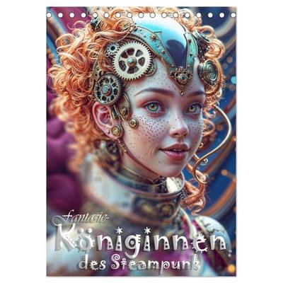 Fantasie-Königinnen des Steampunk - Digitale Kunst (Tischkalender 2026 DIN A5 hoch), CALVENDO Monatskalender