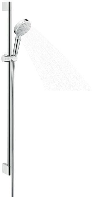 Hansgrohe Crometta Vario Brauseset 27813400 weiss-chrom, 90 cm Stange, Ecostat 1001 CL