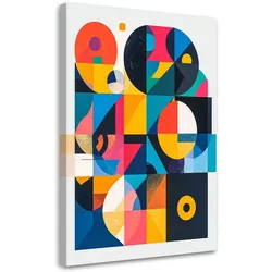 LEINWANDBILD Geometrische Abstraktion im Bauhaus-Stil 80x120cm