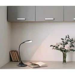 Tischlampe Schreibtischleuchte Nachttischlampe Touchdimmer LED Leselampe schwarz