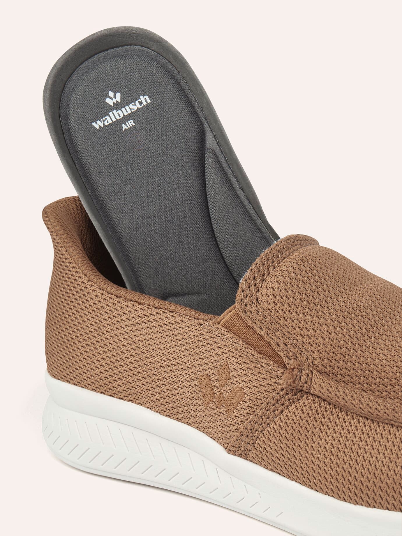 Walbusch Komfortslipper Mühelos, , Farbe Braun, 39, mühelos anziehbar ultraleicht Herren
