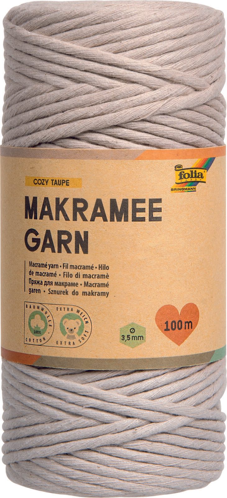 folia Makramee Garn braun 24995