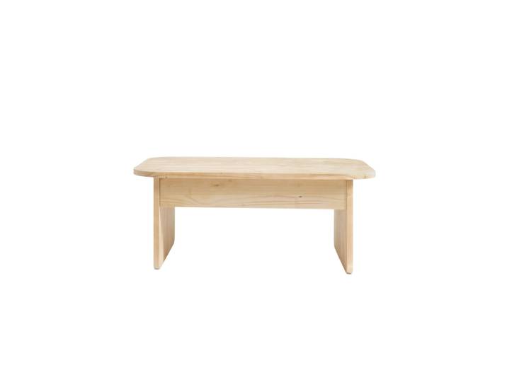 Table basse relevable en sapin beige