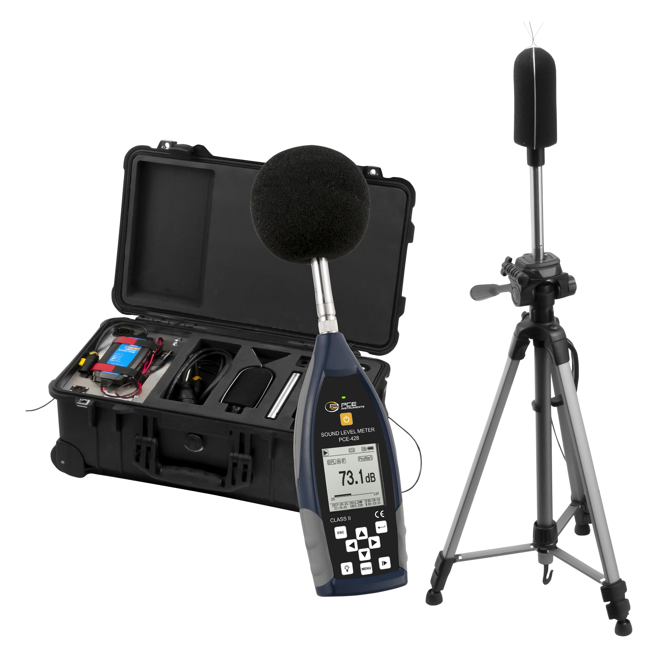 PCE Instruments Schallpegelmesser inkl. Aussenlärm Schallpegelmessgeräte Kit (PCE-428-EKIT)