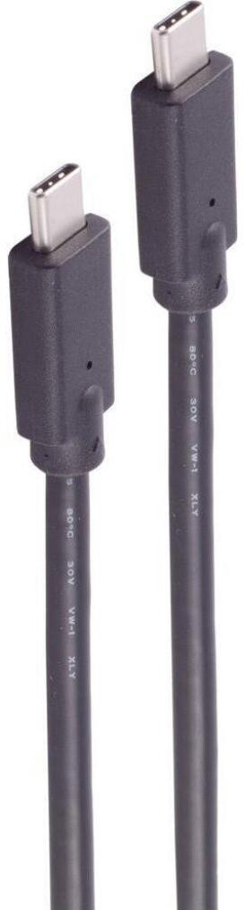 Shiverpeaks USB Anschlusskabel Type-C 2.0 100W zwart 3m