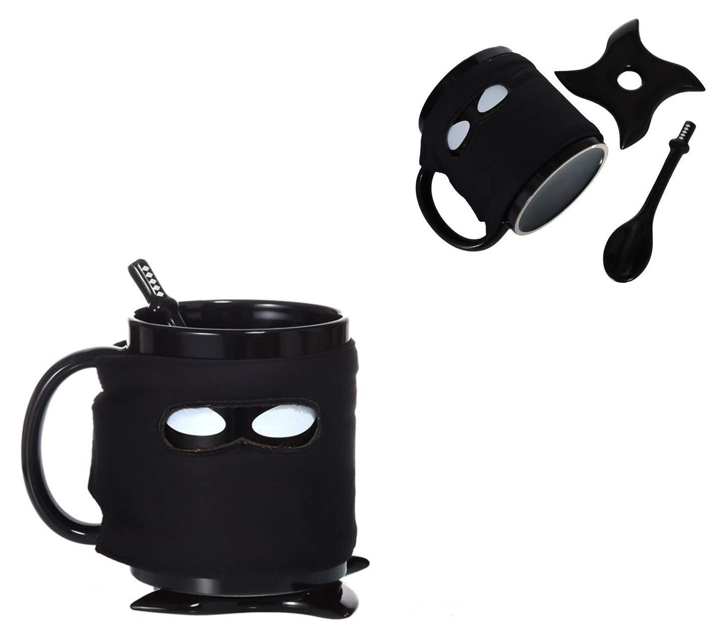 Creatieve Ninja Mok met Coaster en Lepel