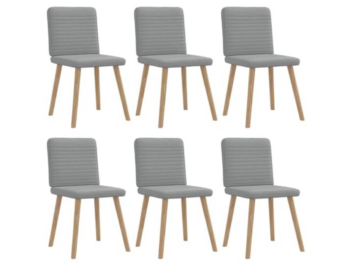 KGHFDVB 4er Set Esszimmerstühle Hellgrau Stoff mit Metall Holz Gestell Weicher Polyesterbezug, stabiles Metall-Holz-Gestell, dicke Schaumstoffpolsterung, vielseitig nutzbar