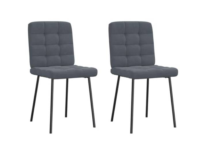 HGPOTUY Esszimmerstühle 2 STK. Dunkelgrau Samt Metall Und Holz Gestell, Dicker Schaumstoff, Weich Und Bequem, Für Esszimmer Und Wohnzimmer