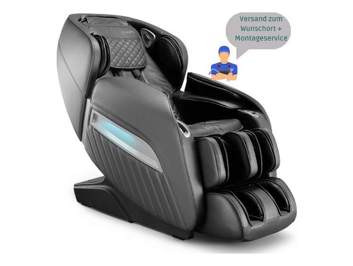 NAIPO Massagesessel Shiatsu Zero-Gravity Massagestuhl, Wärmetherapie, 3D Surround-Sound, USB, Bluetooth, Award Winner
