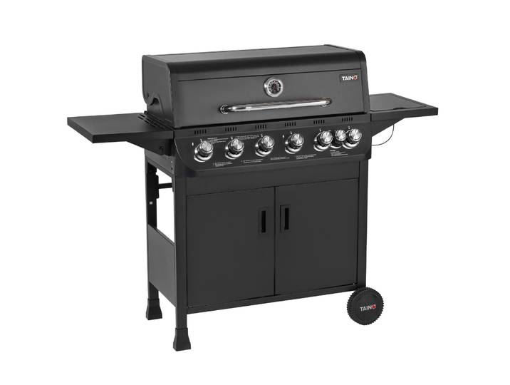 TAINO BRANDO 6+1 Gasgrill 6 Brenner Seitenkocher BBQ Grillwagen Gasgriller