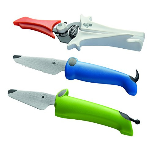 Kuhn Rikon Kinderkitchen bewapenmes, 18/8 roestvrij staal, wit, blauw en groen