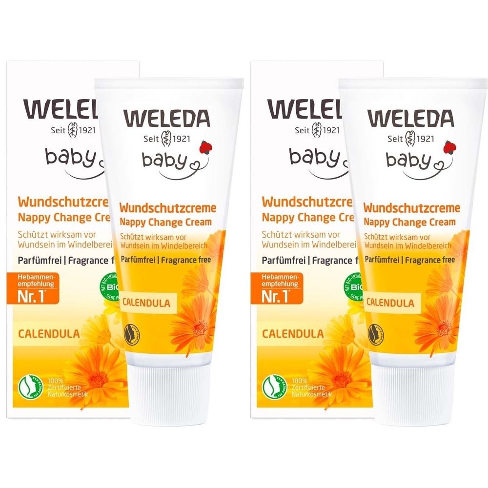 2x Weleda Calendula Wundschutzcreme parfümfrei 2x75 ml Creme