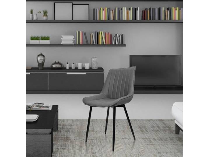 Chaise de salle à manger SUPFINE - Lot de 6 - Tissu technique durable - Assise souple et respirante