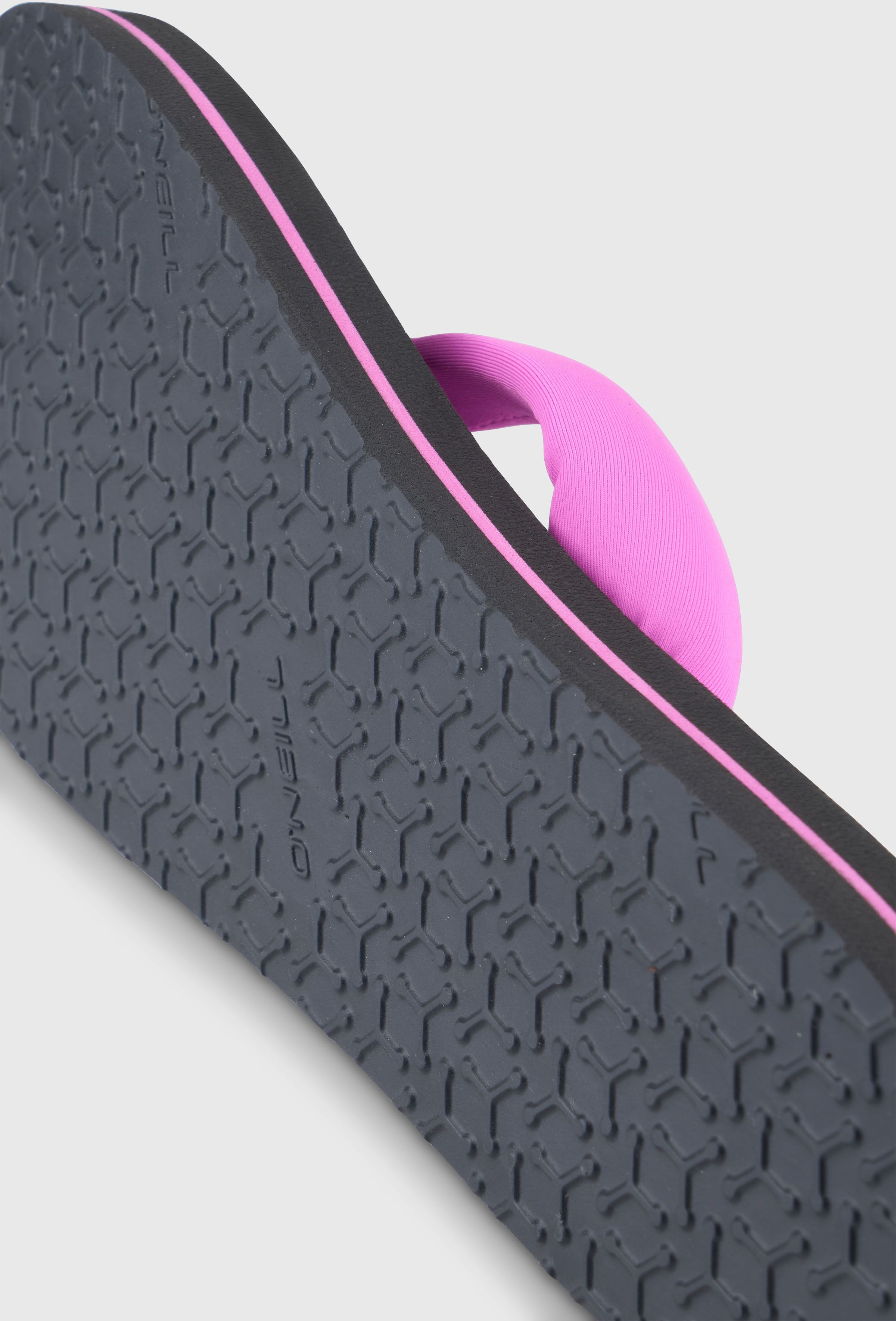 Zehentrenner O'NEILL "DITSY SUN SANDALS", Damen, Gr. 37, pink (electric fuschia), Synthetik, Schuhe Zehentrenner, sportlicher Stil, leicht profiliertes Laufsohlenprofil electric fuschia 37