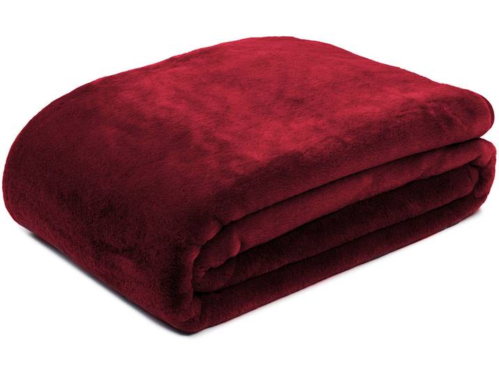 Wohndecke GÖZZE Merino, kuschelig und weich , rot (karminrot), B:180cm L:220cm, Polyester, Wohndecken, Wohndecke, kuschelig weich