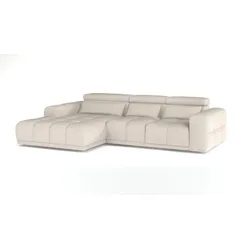 Ecksofa Panama Stoff Pearl