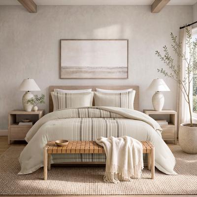 Harbor House Blue Ellery 3pc Jacquard Stripe Comforter Set
