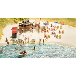 NOCH 16426 3D-Kit Am Strand H0 – Strandzubehör für sommerliche Szenen 1:87