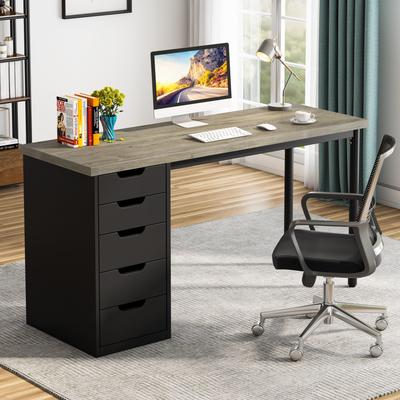 OEM Modern Computer Desk with 5 Reversible Drawers, Storage Home Office Desk, PC/Laptop Desk, Study Writing Table Workstation
