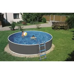 myPOOL Poolset Splash mit Kartuschenfilteranlage - grau Ø 3,60 x 0,90 m - Gr. 2