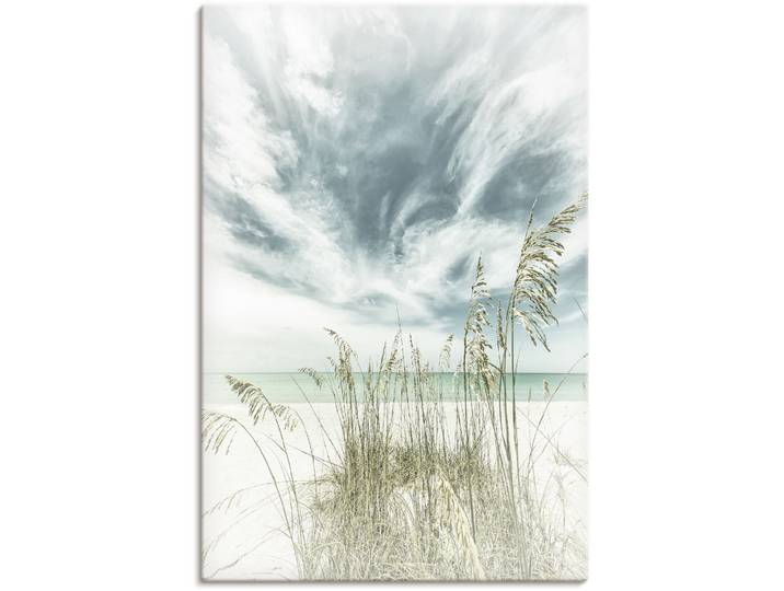 Wandbild ARTLAND Himmlische Stille am Strand Vintage , weiss (farbe bild(er): weiß), B:20cm H:30cm, Bilder, Wandbild, als Leinwandbild, Poster in verschied. Grössen