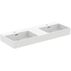 Ideal Standard Doppelwaschtisch Extra 1215 mm Seidenweiß - Keramik, geschliffen, mit Überlaufloch