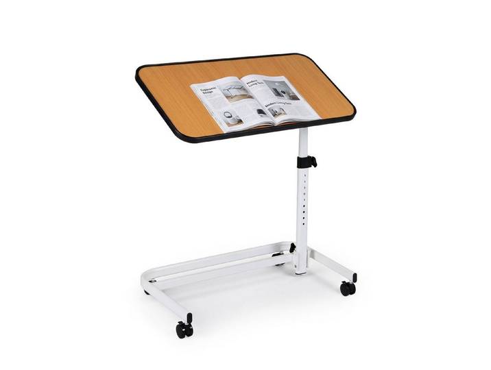 COSTWAY Beistelltisch (1-St), mobiler Betttisch auf Rollen, Sofatisch, 9 fach höhenverstellbar