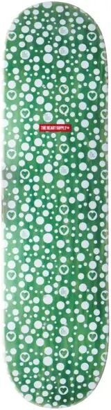 Skateboard Deck Heart Supply Luxury Prints (8.25" - Spots)  - Green;White - Size: 8.25"