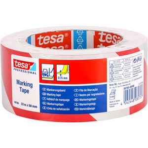 Tesa Bodenmarkierungsband 60760, rot/weiß, 50mm x 33m