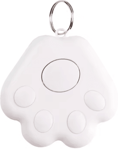 Inspire Picks Cat Paw Mini Tracker Tag Cute Anti Lost Locator For Pets Keys And Wallets white