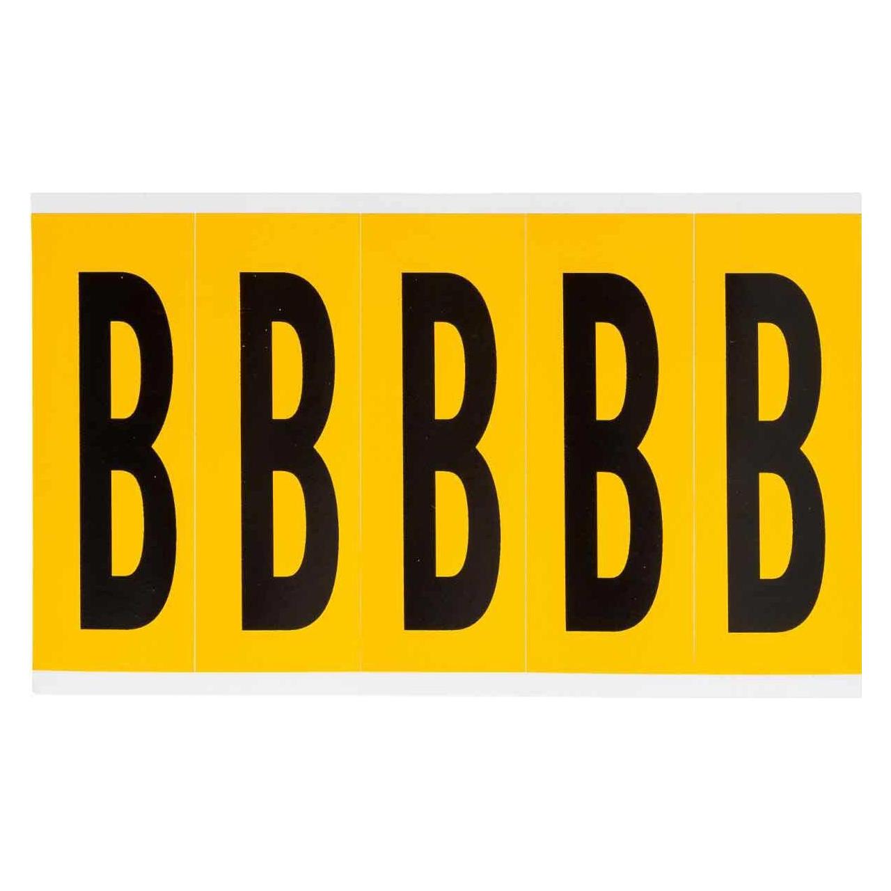 Brady B-946, 1560-B, Vinyl, Beschriftung: B, Schwarz auf Gelb, 44 x 127mm, Schrifthöhe 98mm(25 K. (1560-B)